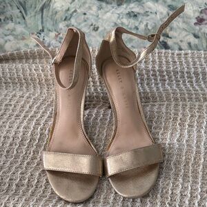 Kelly & Katie Metallic Gold Heels